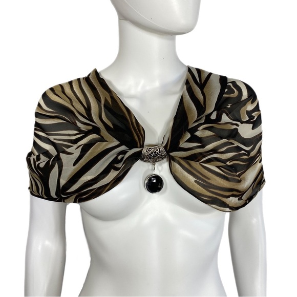 Versatile Crystal Embellished Shoulder Cover Wrap Scarf Shawl - Picture 1 of 4